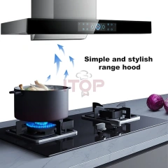 Wall Mounted Kitchen Smoke Absorbing Chimney Hood Kitchen Range Hood Smoke Suction