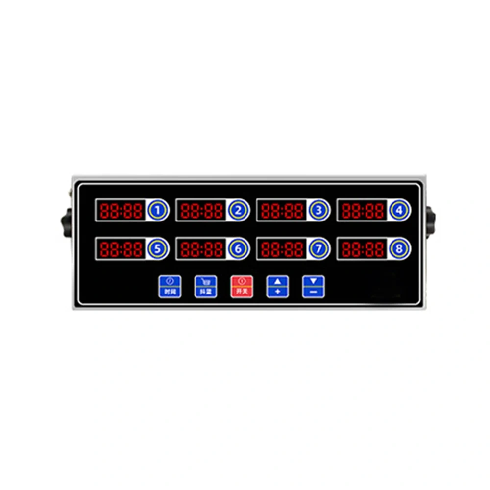 Loud Alarm Stainless Steel Clock Hours And Minutes Seconds Volume Control 8 Channel Digital Kitchen Timer For Cooking