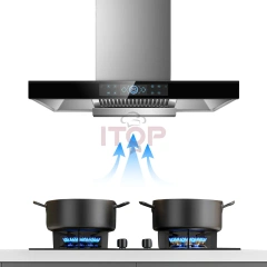 Wall Mounted Kitchen Smoke Absorbing Chimney Hood Kitchen Range Hood Smoke Suction