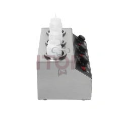 Electric Triple Sauce Bottles Warmer Hot Chocolate Cheese Chocolate 3 Bottles Warming Machine Dispenser Melter Machine