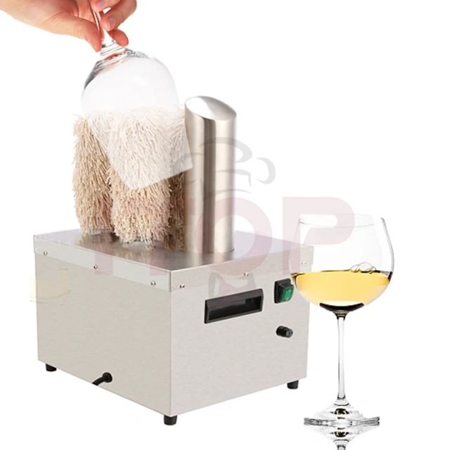 Commercial Glassware Dryer Automatic Glass Polisher Machine Bar Restaurant Cafe Glass Edge Polishing Machine