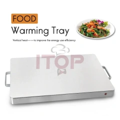 Electric 400W Food Heating Plate Warming Tray Stainless Steel Surface Commercial Buffet Food Warm Plate Machine 220V CE