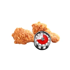 60 Minutes Alarm Sound Cooking Timer Kitchen Tool Stainless Steel Visual Magnetic Kitchen Mechanical Timer