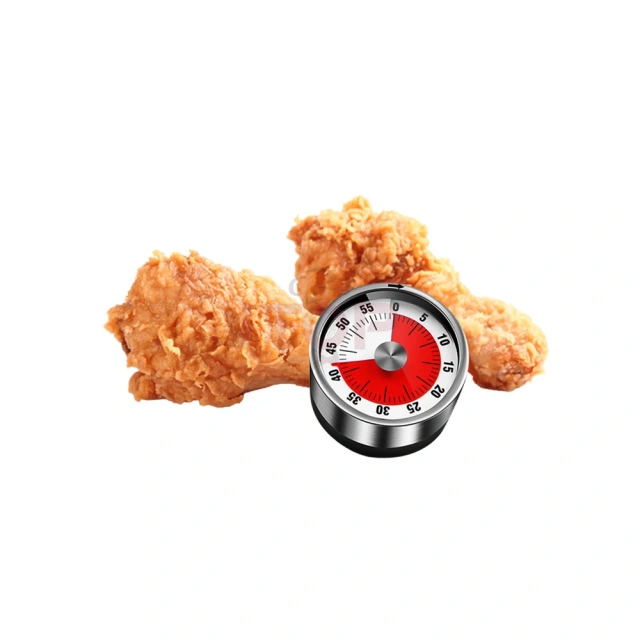 60 Minutes Alarm Sound Cooking Timer Kitchen Tool Stainless Steel Visual Magnetic Kitchen Mechanical Timer