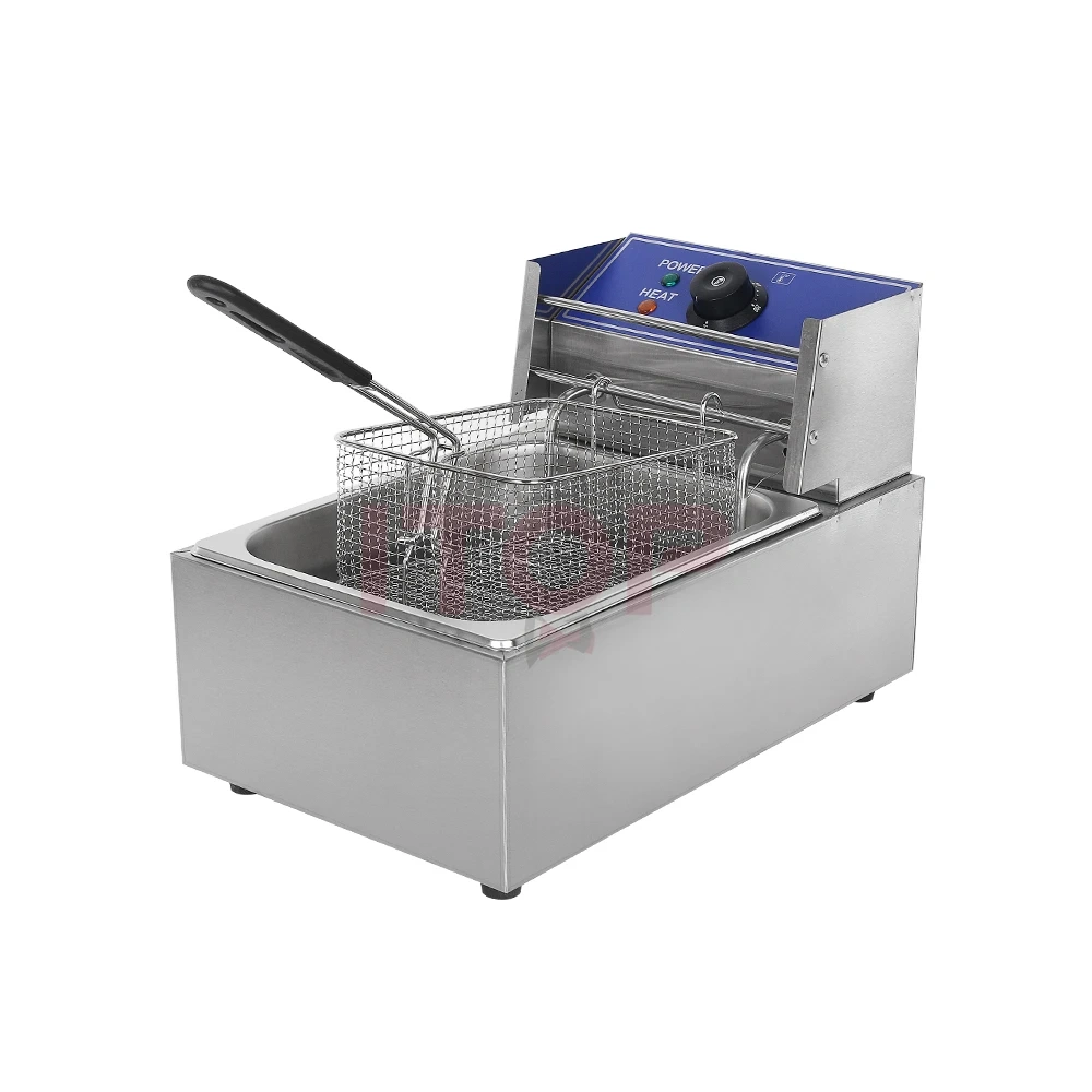 Restaurant Hotel Commercial Fryer Electric Chips Fryer Countertop Light Duty 8 Litres