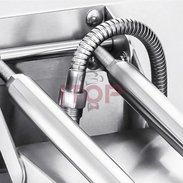Commercial Kitchen Dumpling Frying Machine Stainless Steel Dumpling Grilling Frying Machine Automatic Fried Dumpling Cooker