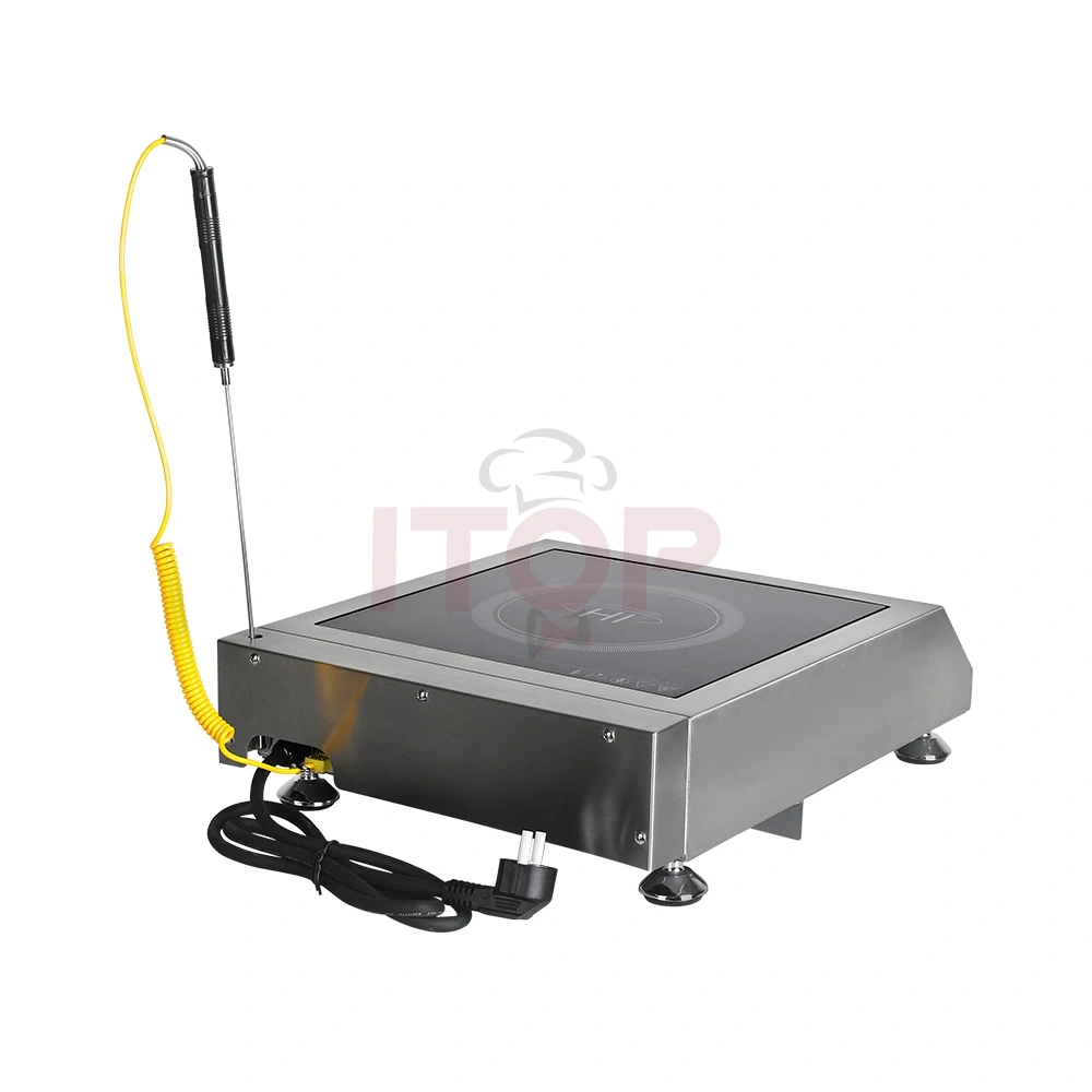 3.5kw Stainless Steel Electric Induction Cooktop Cooker Stove Restaurant Portable Induction Hob With Temperature probe needle