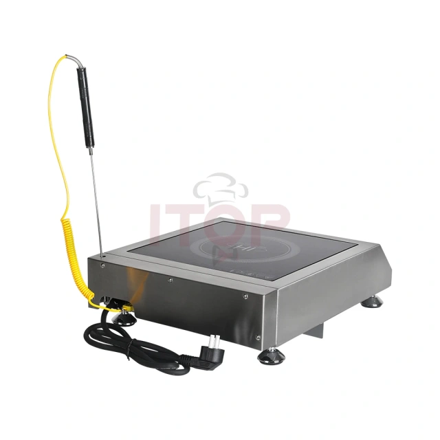 3.5kw Stainless Steel Electric Induction Cooktop Cooker Stove Restaurant Portable Induction Hob With Temperature probe needle