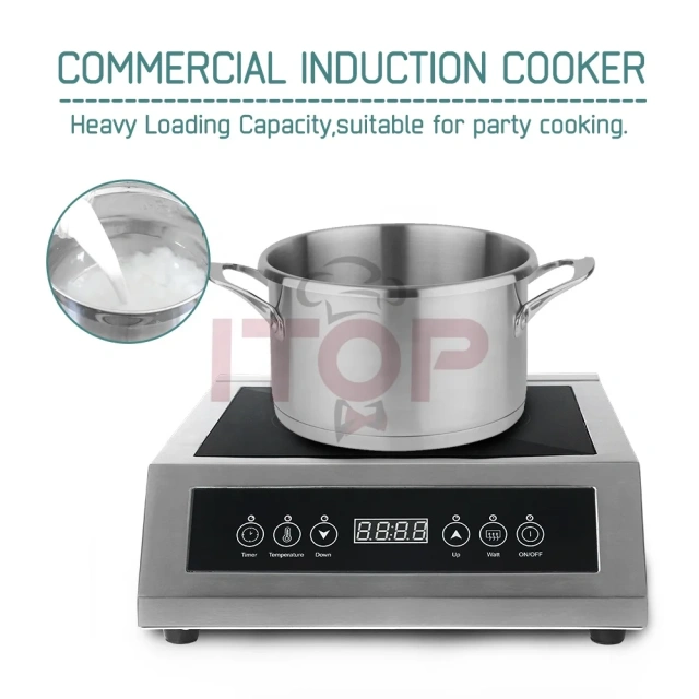Stainless Steel Countertop Commercial Induction Cooker 3500w Kitchen Induction Cooker