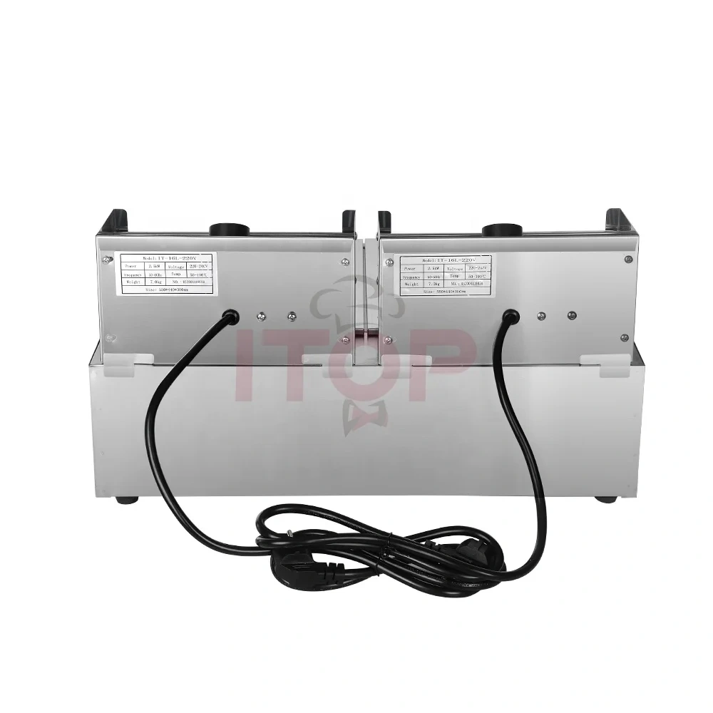 Tabletop Industrial Deep Fryer 2 Tanks 8L+8L 5kw Restaurant Chips Fryer Electric Commercial Frying Machine