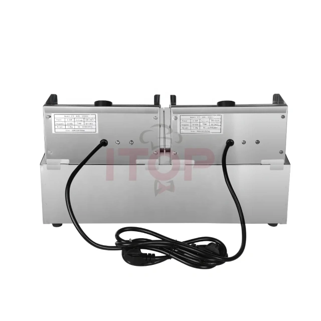 Tabletop Industrial Deep Fryer 2 Tanks 8L+8L 5kw Restaurant Chips Fryer Electric Commercial Frying Machine