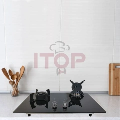 Ng/lpg Flipped Burner Built In Table Top Gas Hob Flip-open Gas Stove 2 Burners