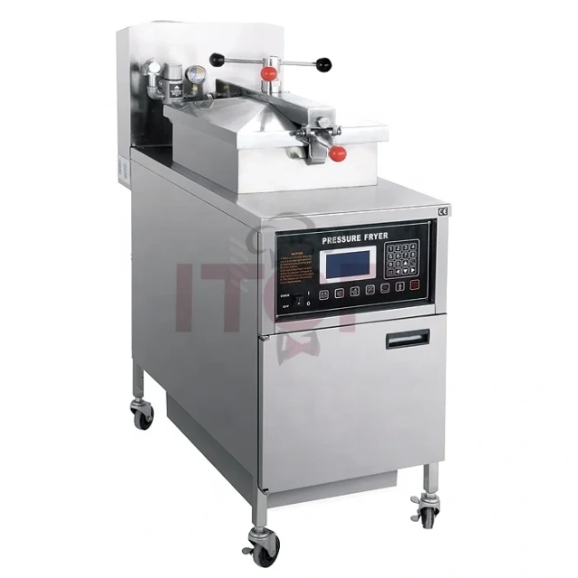 Commercial Pressure Fryer KFC Chicken Fryer Automatic Electric Gas Deep Fryer With Oil Filter Machine