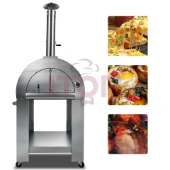 Italian-style Outdoor Freestanding Italian Charcoal Pizza Oven Big Space Stovetop Charcoal Woodfire Wood Fired Pizza Oven