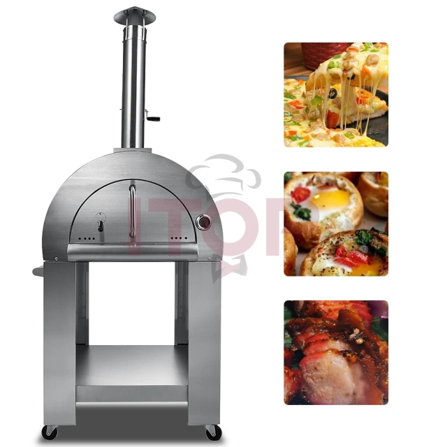 Italian-style Outdoor Freestanding Italian Charcoal Pizza Oven Big Space Stovetop Charcoal Woodfire Wood Fired Pizza Oven
