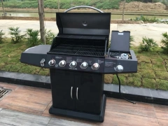 6 Burners Outdoor Garden Camping Square Barbecue Grill Smokeless Gas Bbq Machine Commercial Bbq Grill With Trolley