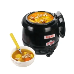 Commercial Soup Kettle With Hinged Lid And Detachable Stainless Steel Insert Pot For Restaurant 10.5 Quarts