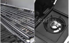 6 Burners Outdoor Garden Camping Square Barbecue Grill Smokeless Gas Bbq Machine Commercial Bbq Grill With Trolley