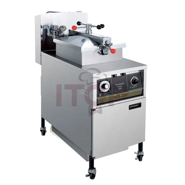 Electric Chicken Pressure Fryer Commercial KFC Deep Fryer Equipment For Fast Food Restaurant With Oil Filter Mechanical Panel