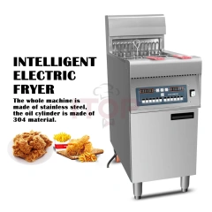 Commercial Single Cylinder 28L Fast Food Restaurant Kitchen Fried Chicken Electric Deep Fryer