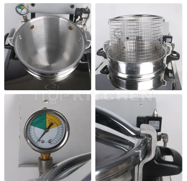 16L Counter Top 220v Automatic Commercial Broaster Pressure Fryer Broster Pressure Frying Machine