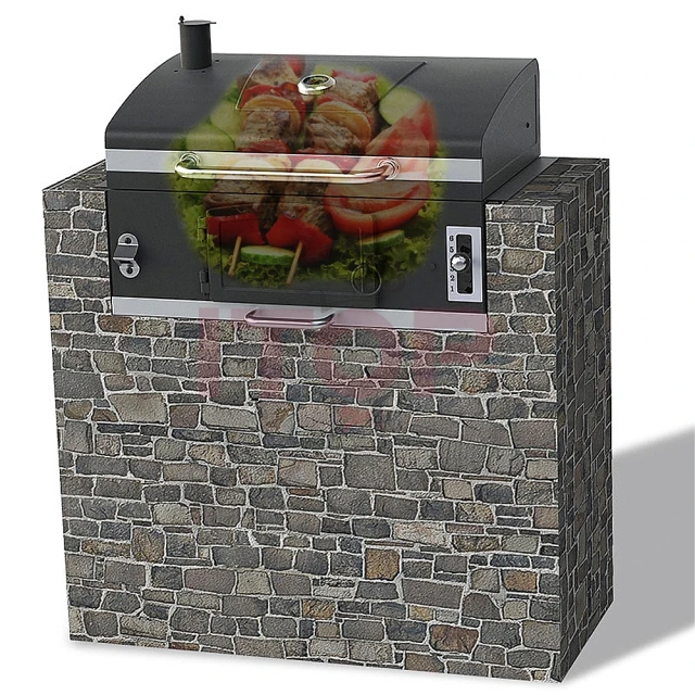 Outdoor Table Top Charcoal Bbq Grill Built -in Mini Korean Restaurant Charcoal Bbq Grill