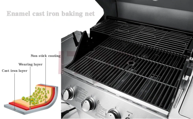 5 Burners Induction BBQ Outdoor Grill For Party Full Stainless Garden Bbq Gas Grill Party BBQ machine with Trolley