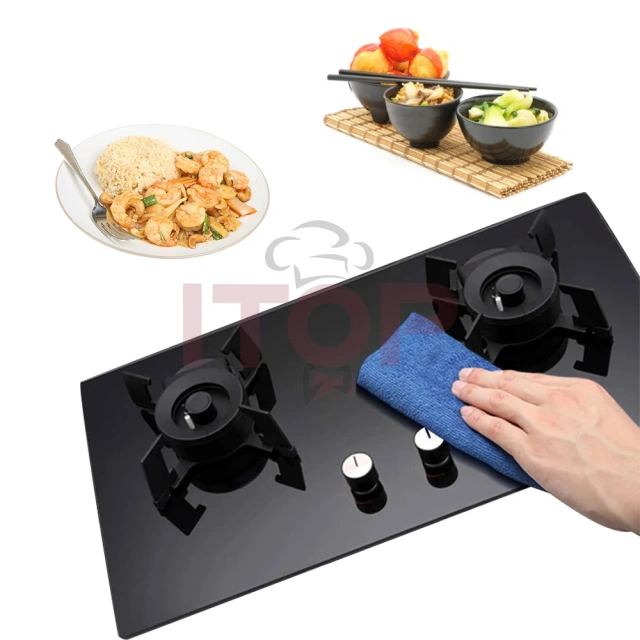 Ng/lpg Flipped Burner Built In Table Top Gas Hob Flip-open Gas Stove 2 Burners