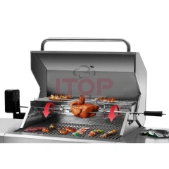Large Outdoor Portable Camping Tabletop Full 304 Stainless Steel Built-in Charcoal Grill Bbq Gas Grills Family Barbecue Grill