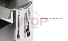 5 Burners Induction BBQ Outdoor Grill For Party Full Stainless Garden Bbq Gas Grill Party BBQ machine with Trolley