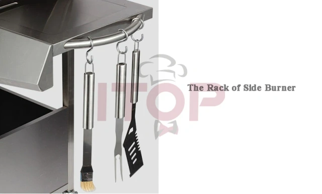 5 Burners Induction BBQ Outdoor Grill For Party Full Stainless Garden Bbq Gas Grill Party BBQ machine with Trolley