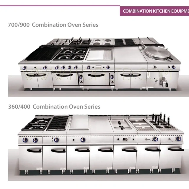 Hotel Restaurant Commercial Kitchen Equipment 4 Burners Gas Stove With Oven LPG NG Gas Cooker With Oven