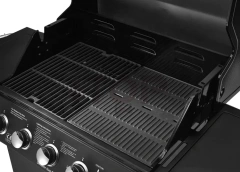 6 Burners Outdoor Garden Camping Square Barbecue Grill Smokeless Gas Bbq Machine Commercial Bbq Grill With Trolley