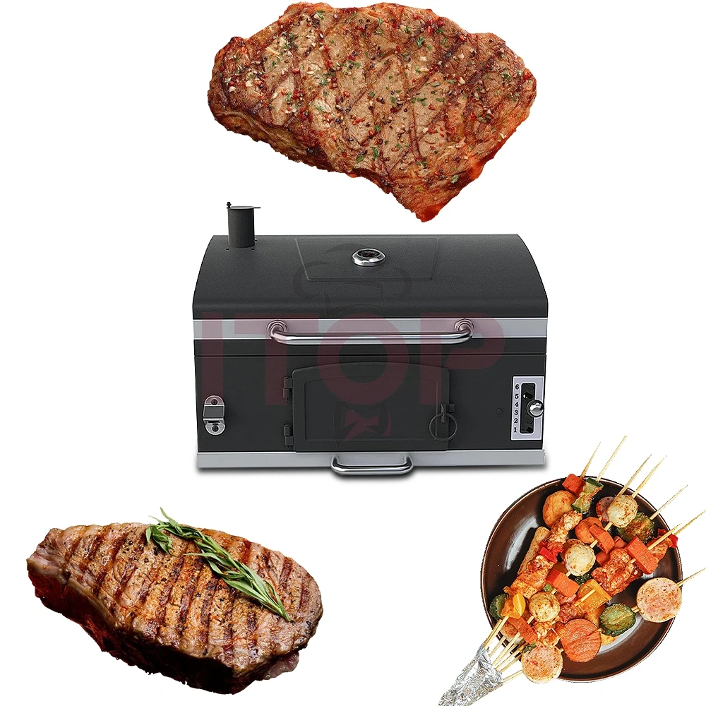Outdoor Table Top Charcoal Bbq Grill Built -in Mini Korean Restaurant Charcoal Bbq Grill
