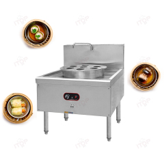 Stainless Steel Natural Gas Food Steamer Liquefied Gas Dimsum Steaming Cooker Machine With 20 Pieces Burners