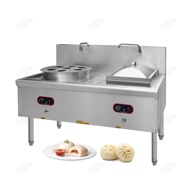 Multipurpose Commercial LPG NG Gas Rice Noodle Roll Food Steamer Cooker Stainless Steel Rice Rolls Steamer