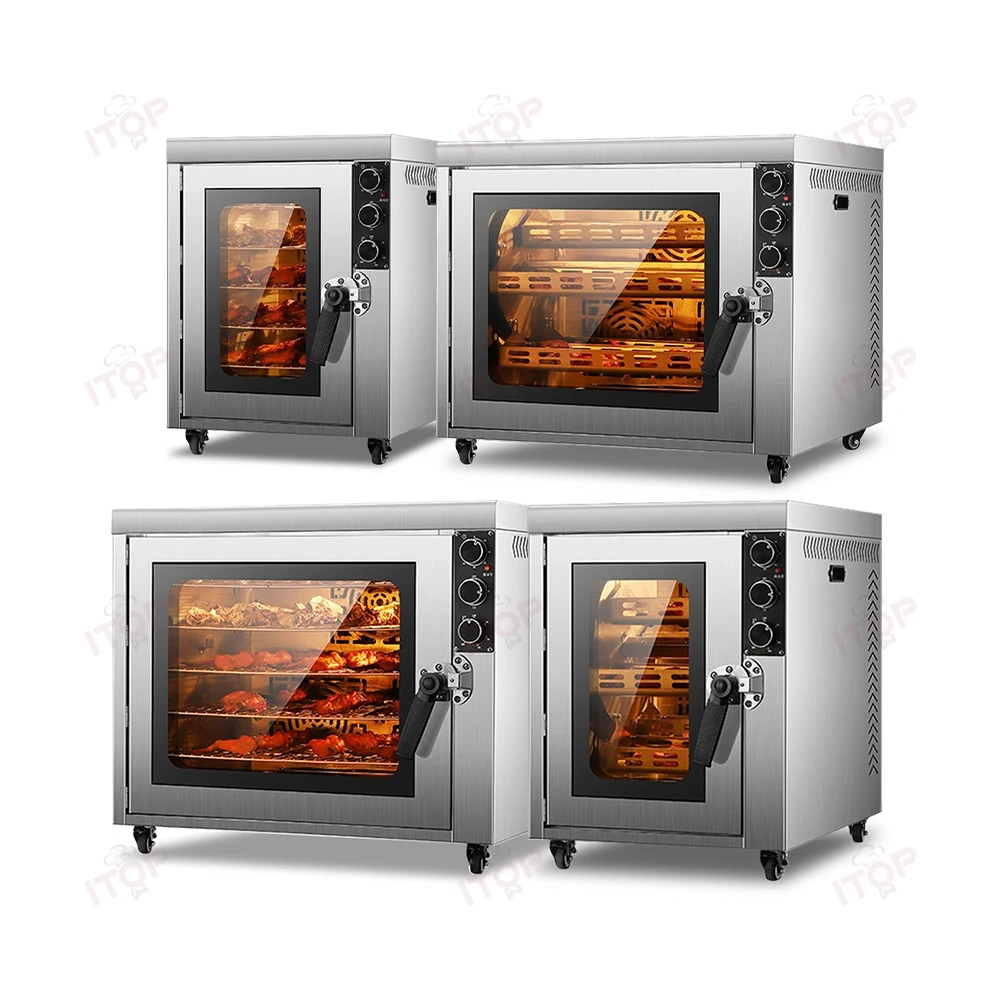 Intelligent Automatic Chicken Oven Roaster Manufacture Electric Rotary Chicken Grill Machine With 5 Rotating Basket