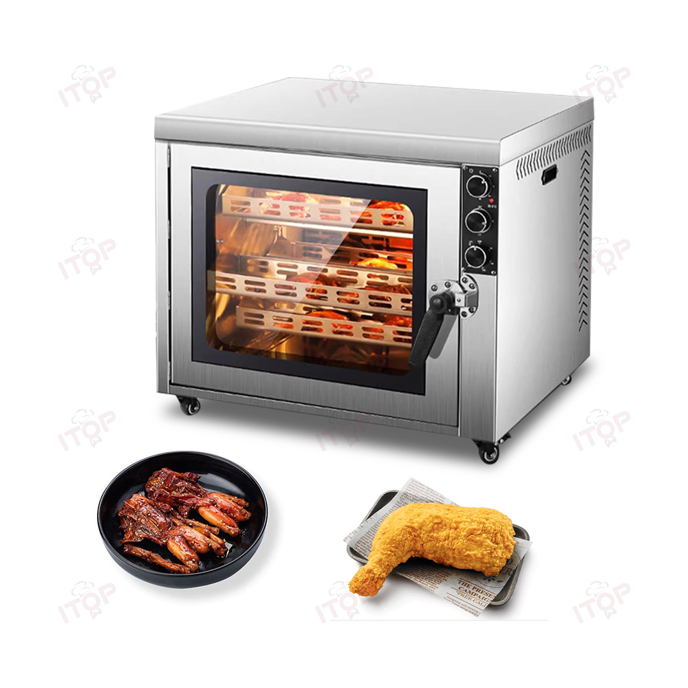 Intelligent Automatic Chicken Oven Roaster Manufacture Electric Rotary Chicken Grill Machine With 5 Rotating Basket