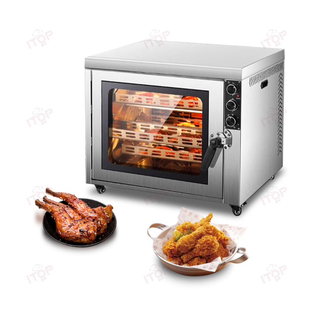 Intelligent Automatic Chicken Oven Roaster Manufacture Electric Rotary Chicken Grill Machine With 5 Rotating Basket
