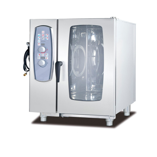 10 Trays Commercial Combi Steam Oven Hotel Industrial Electric Meat Roast Grill Oven Baking Cake Bread Pizza Convection Ovens