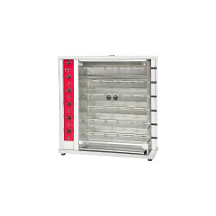 Stainless Steel Electric Gas Rotate Chicken Rotisserie Chicken Machine 6 Rods Grill Chicken Electric Oven