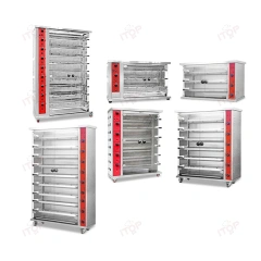 Stainless Steel Electric Gas Rotate Chicken Rotisserie Chicken Machine 6 Rods Grill Chicken Electric Oven