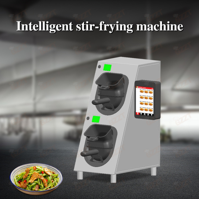 60 Dishes/hour Two Drum Pots Restaurant Automatic Electric Fried Rice Wok Intelligent Stir Fry Robot Commercial Cooking Machine