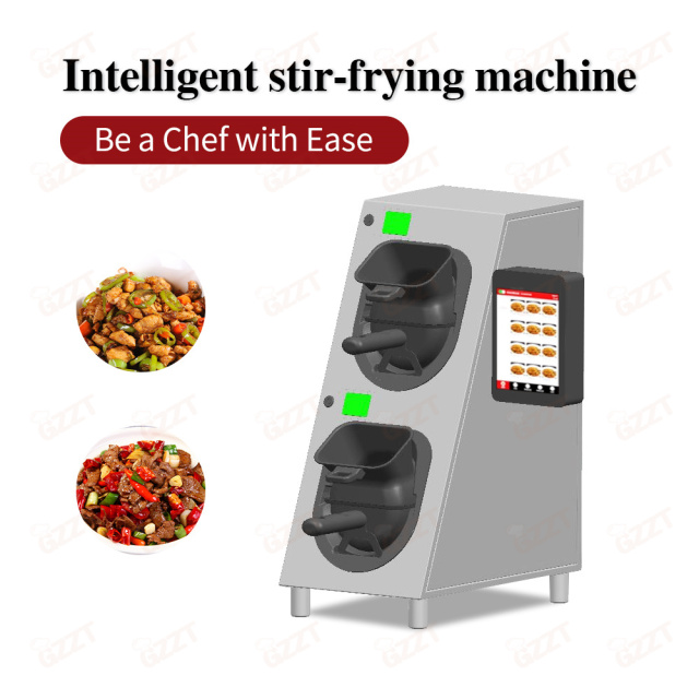 60 Dishes/hour Two Drum Pots Restaurant Automatic Electric Fried Rice Wok Intelligent Stir Fry Robot Commercial Cooking Machine