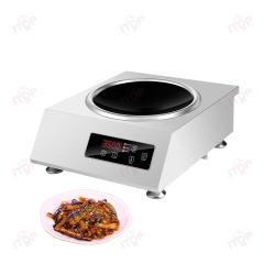 3500w Microcomputer Control Tabletop Stainless Steel Concave Induction Cooker Temperature Adjustment