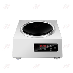 3500w Microcomputer Control Tabletop Stainless Steel Concave Induction Cooker Temperature Adjustment