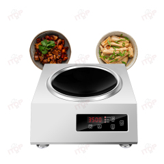 3500w Microcomputer Control Tabletop Stainless Steel Concave Induction Cooker Temperature Adjustment