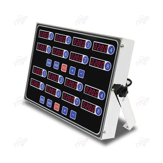 Restaurant Stainless Steel Kitchen Timer Commercial Digital 12 Channel Kitchen Timer For Fried Food