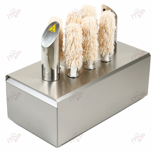 Coffee Cup Glass Tea Juice Wine Cup Dry And Glass Cup Drying Wiping Cleaning Machine With 8 Microfiber Polishing Brushes