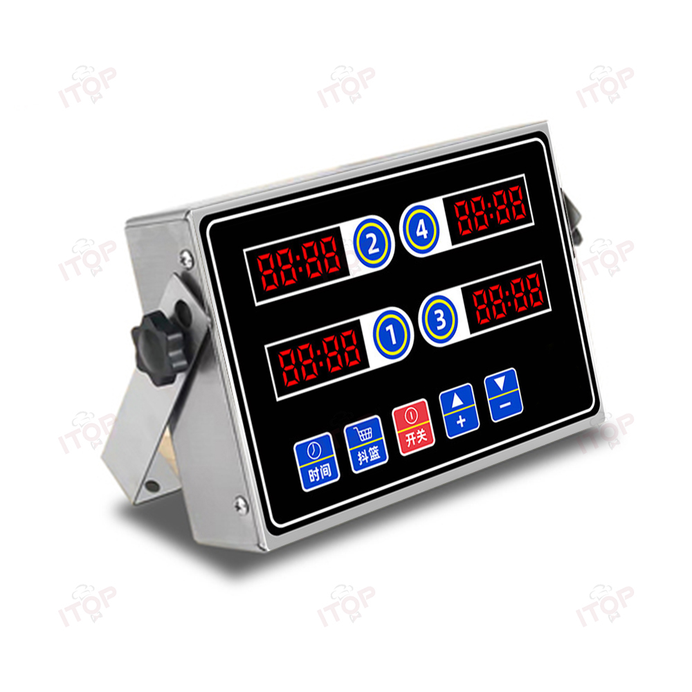 4 Channels Commercial Cooking Timing Stainless Steel Deep Fryer Digital For Kitchen Timer